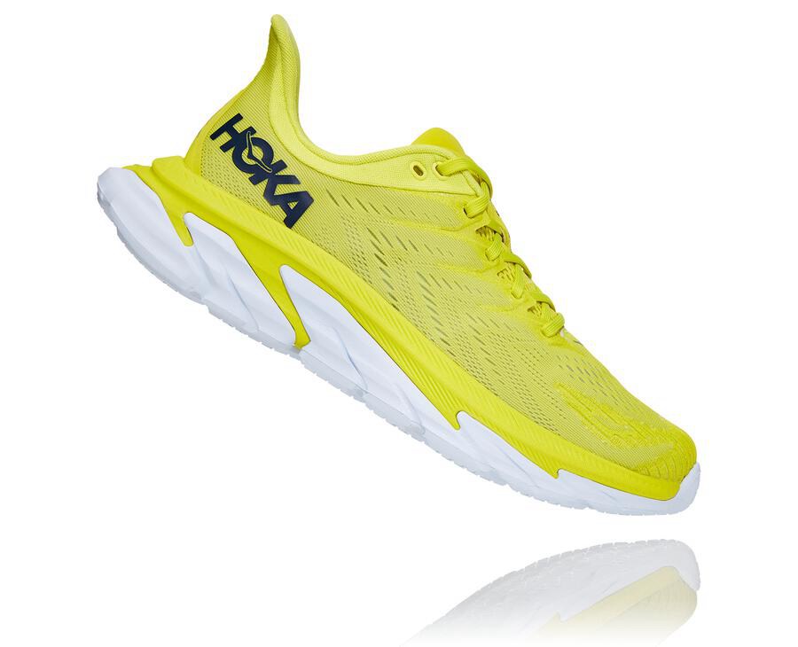 Hoka One One ランニングシューズ メンズ 蛍光 - クリフトン 縁 - KX2318590